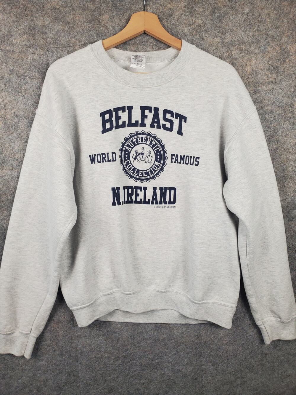 Women's Belfast, Northern Ireland Size Medium Gray Sweatshirt